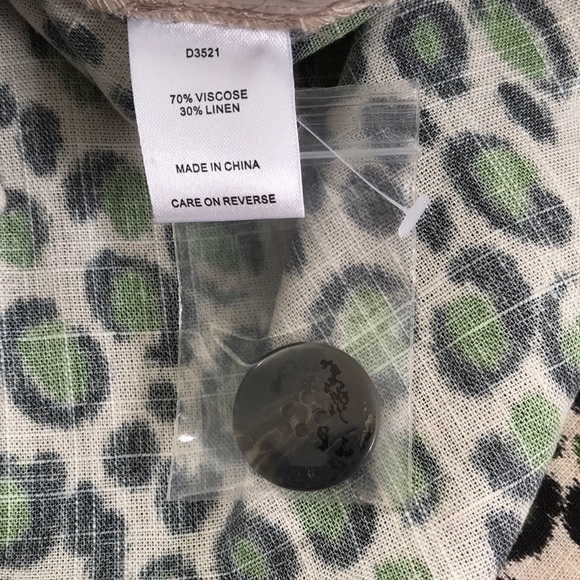 New ALEXIA ADMOR Green Leopard Print Button Front Belted Mini Dress Size 10 - Picture 6 of 11